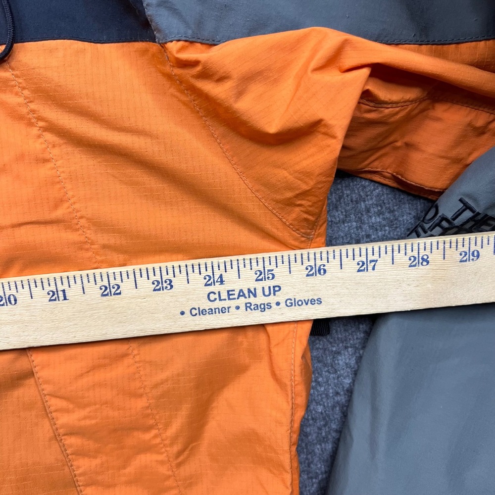 The North Face Jacket Mens XL Orange Black Grey Hooded Windbreaker - Picture 5 of 16